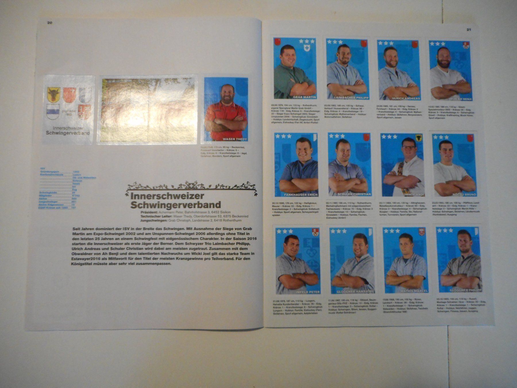 Panini Carte collezionabili: Schwinger Album 2016 kompl. kein Panini – Usato da Cham venduto da Paniniworld 5