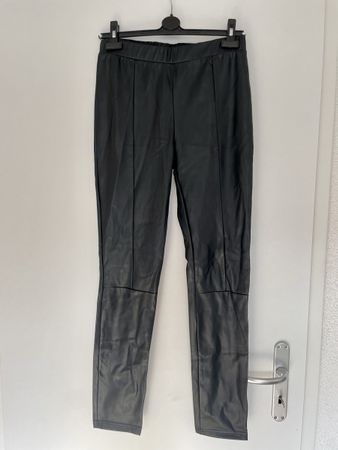 Stylish Black Faux Leather Leggings