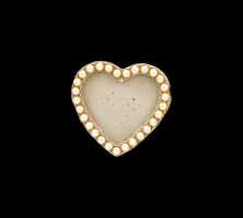 Vintage Heart Photo frame / Fotorahmen /porte-photo pearls