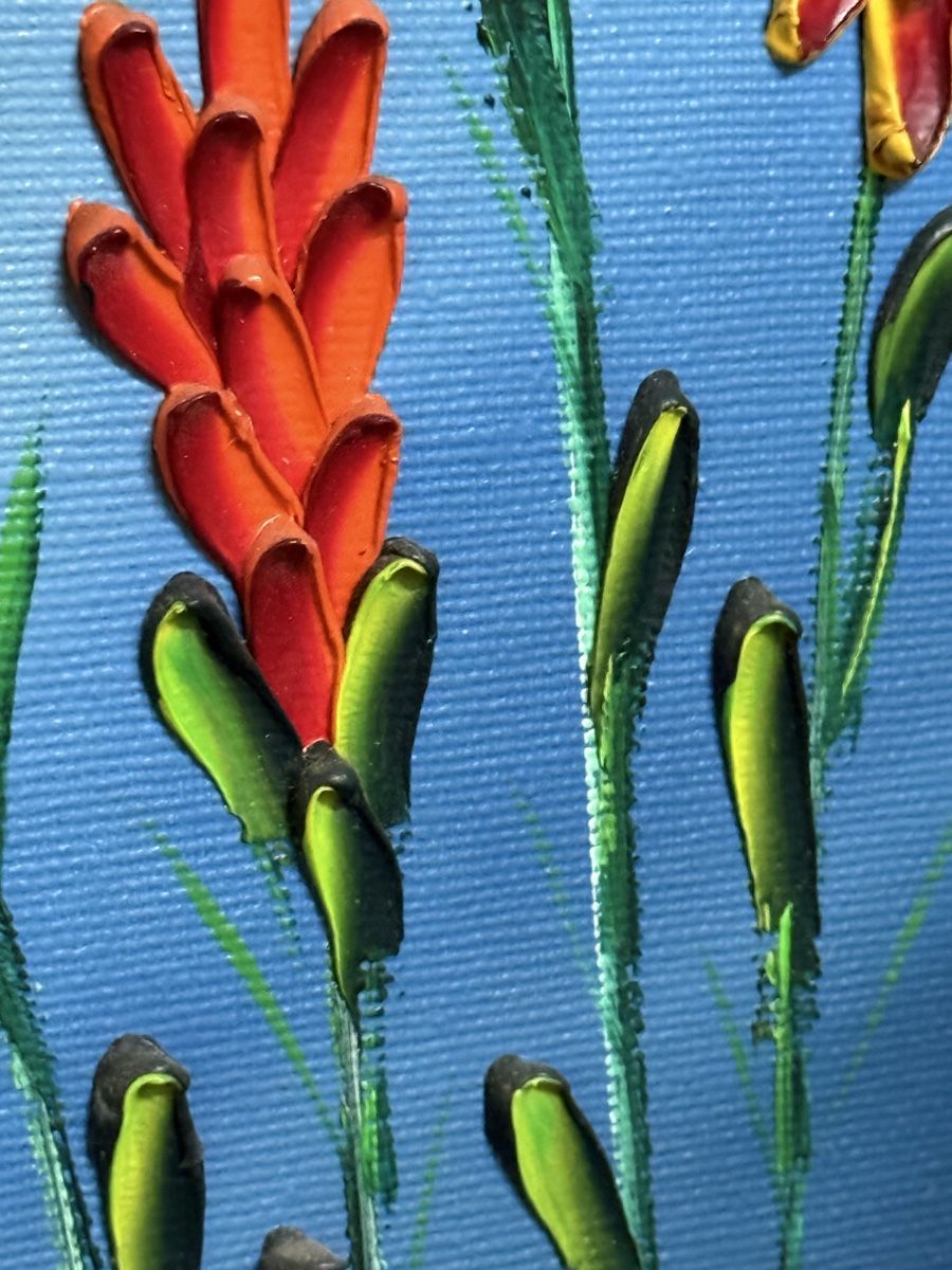 Poster & Bilder: Ölbild  Stillleben eines Blumenstrausses signiert – Gebraucht aus Bern von Delamer 3