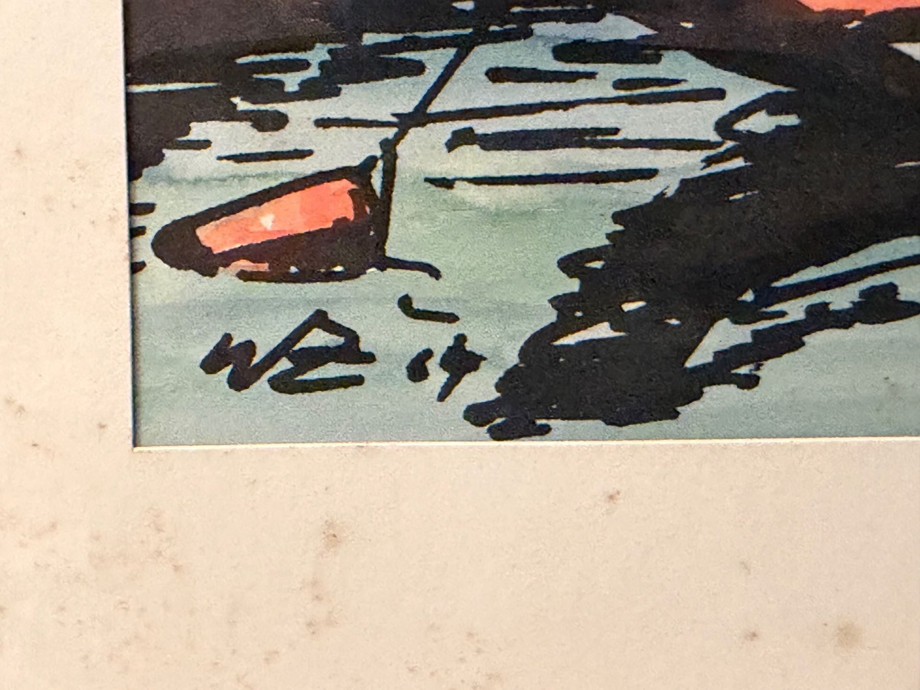 Dipinti: Original-Grafik einen Farblinolschnitt – Usato da Basel venduto da PAUL_ART 3