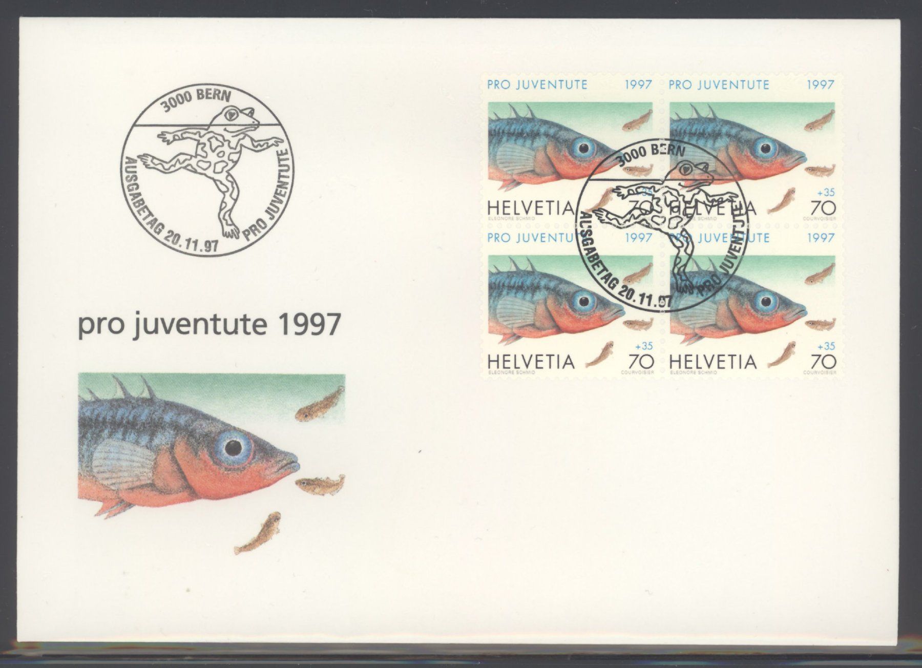 Tutti i francobolli: 1997, FDC, Pro Juventute, Viererblöcke – Usato da Willisau venduto da Vollstempel 2