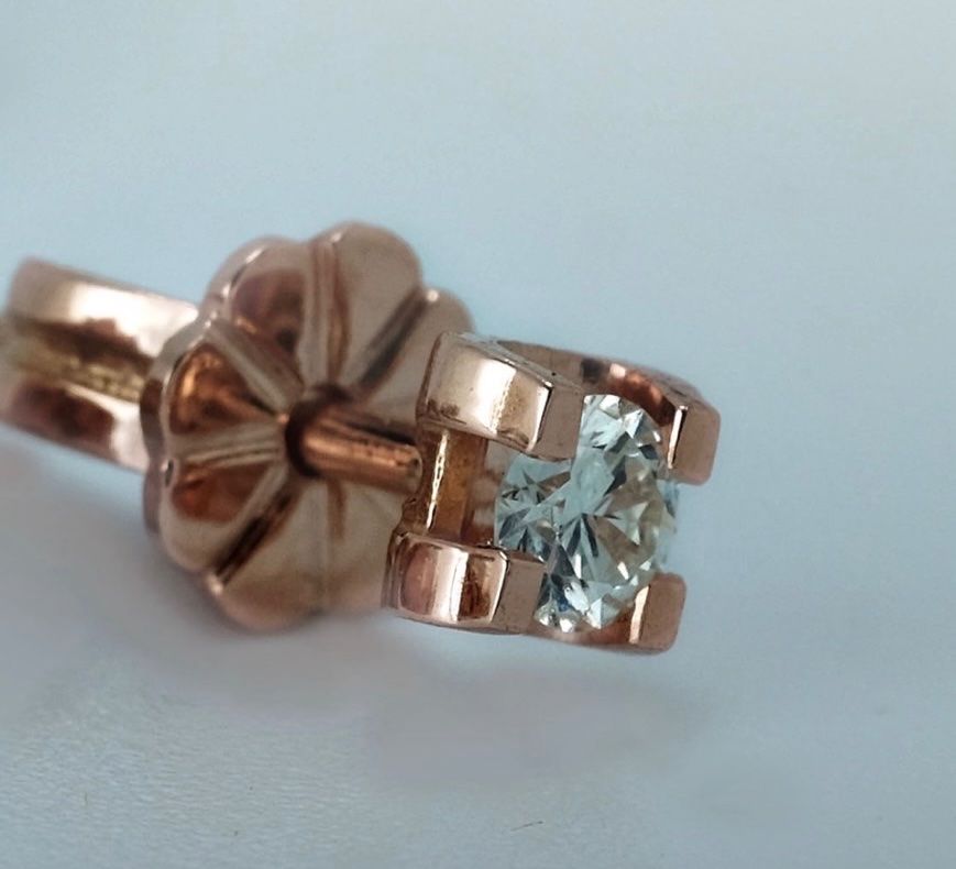 Orecchini pendenti & Orecchini a lobo: Earring , Pink Gold  with Diamonds – Nuovo e nell'imballaggio originale da Rapperswil SG venduto da Gemstonebyyo 1