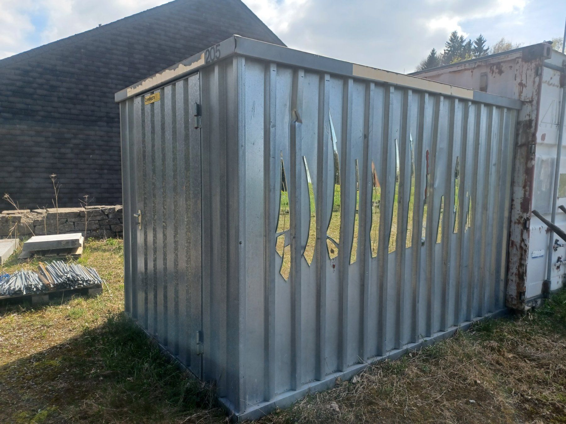 Contenitori edile: CONDECTA Alu Baukontainer 2 x 3m – Usato da gais venduto da dun_c2xc 4