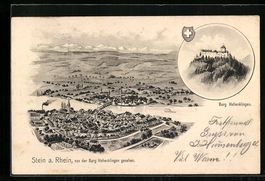 Stein a. Rhein, Ortsansicht von der Burg