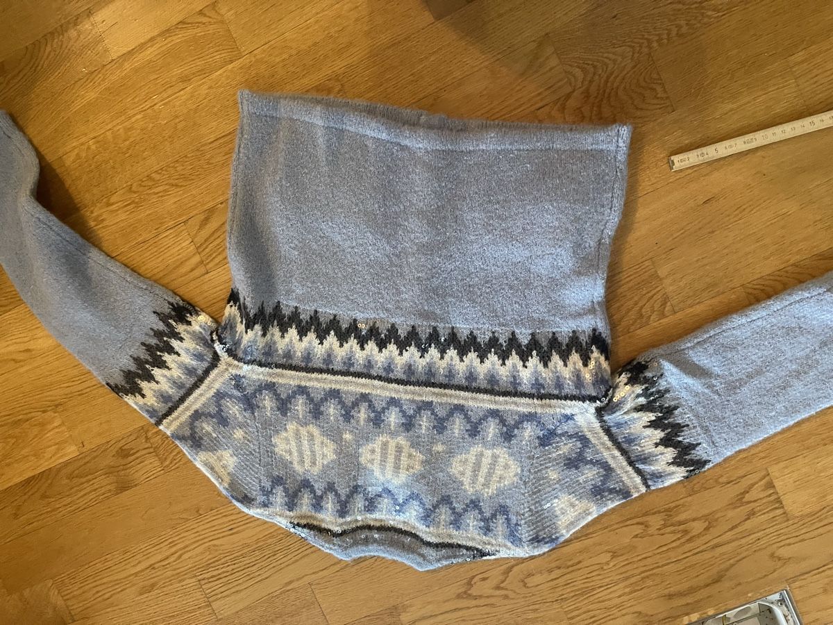 Maje Giacche: Pullover/ Maje Winter Cardigan Damen Grösse 2 Blau gestreift – Usato da Rüschlikon venduto da Lajniii 5