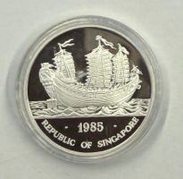 (416) Singapore 1985, Segelschiff, 1 Unze, pp, Auflage: 2000