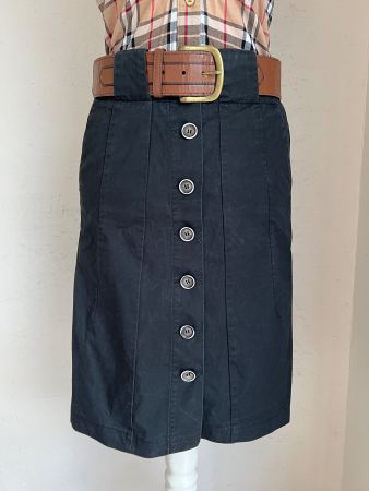 Zara - Rock Jupe durchgeknöpft mit Gürtel - XS - schwarz