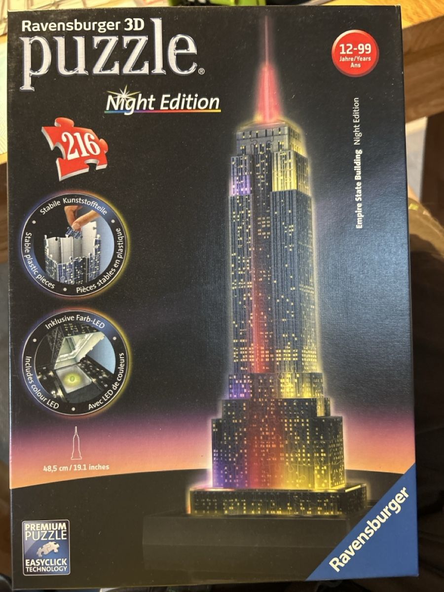 Ravensburger Puzzles: Ravensburger 3D Puzzle Empire State Building Night Edition – Gebraucht aus Davos Wolfgang von Mogli2.0