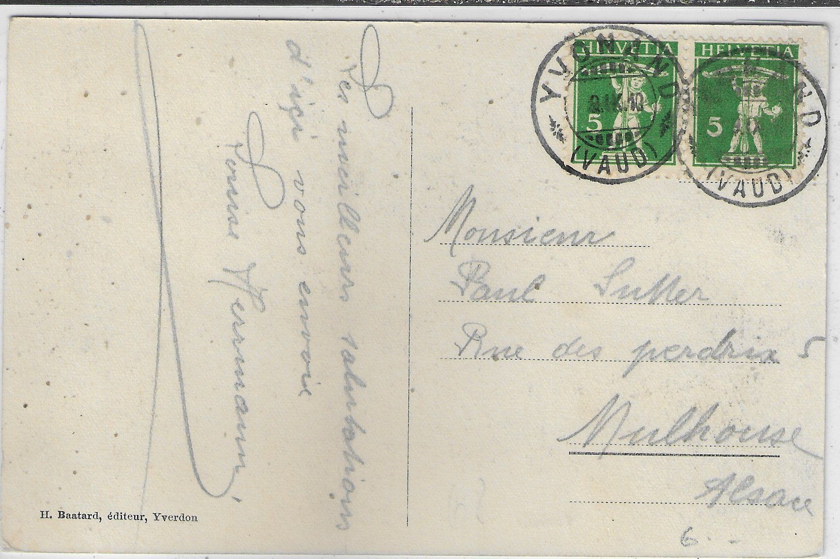 Cartoline postali: Yvonand - Interieur du village – Usato da Ettingen venduto da Kartenplanet 1