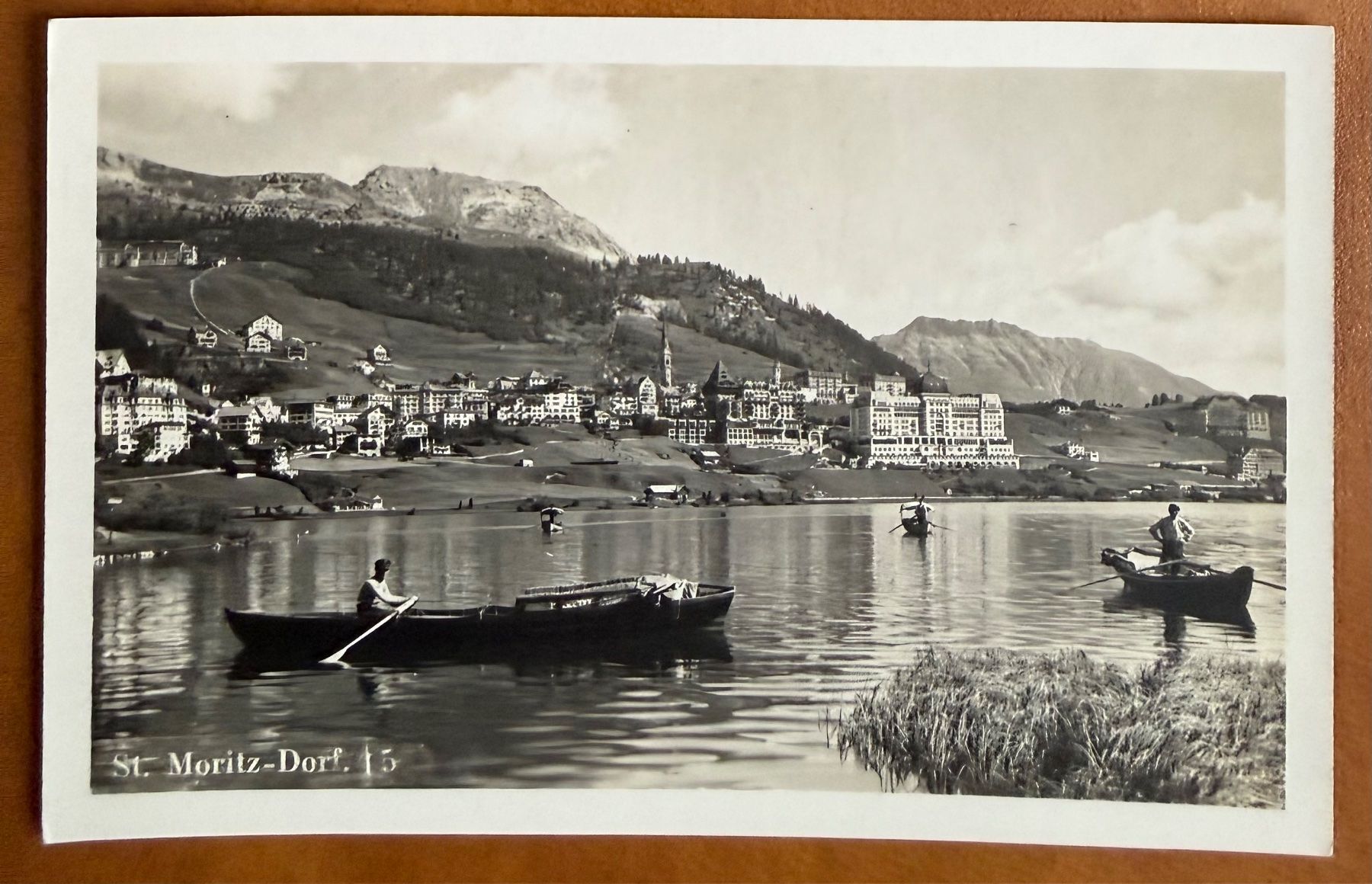 Cartoline postali: St. Moritz - Barques sur le Lac - AK – Usato da Lutry venduto da Ediego