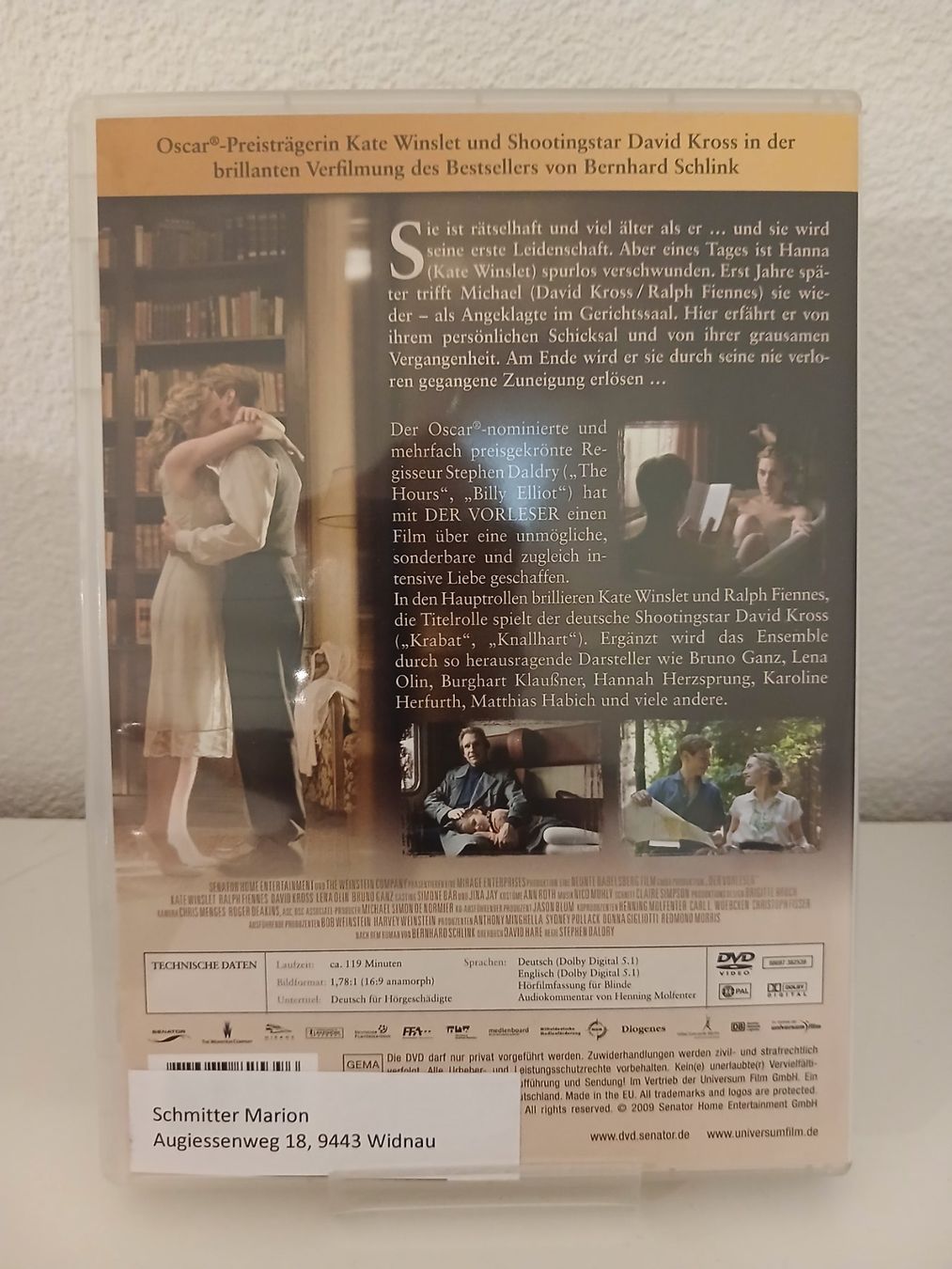 Tous les DVDs: Der Vorleser – D'occasion à St. Margrethen SG par SamusAran 1