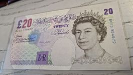 20 Pfund Note Bank of England neuwertig