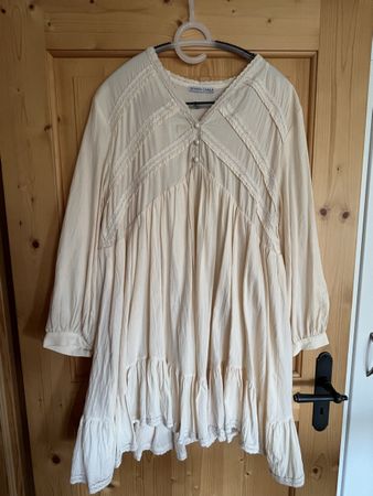 Donna Carla Kleid (Schwangerschaft) Gr. TU, Crème, Bohostil
