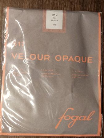 Leggings Velour opaque fogal M braun neu