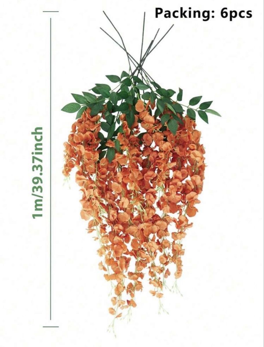 Toutes les décorations: Künstliche Blumen Girlande Orange – Neuf avec emballage d'origine à Wetzikon ZH par deb_8wcc 2