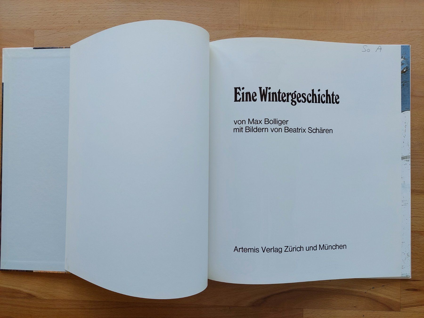 Livres: Eine Wintergeschichte - Max Bolliger / Beatrix Schären – D'occasion à Obfelden par Foto_Bild_Kunst_Buch 1