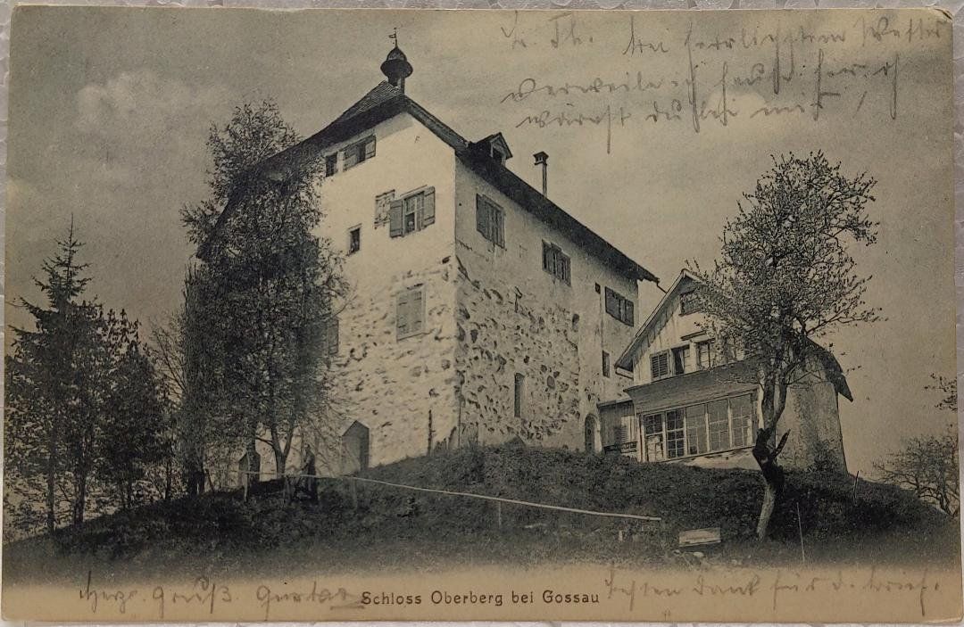 Cartoline postali: OBERBERG  bei Gossau  -  Schloss - 1904 – Usato da Delémont venduto da Domdom1