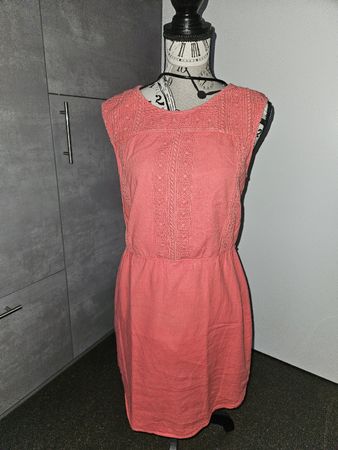 Sommerkleid Damen s.Oliver Leinen-Mix Gr. 36 Koralle 
