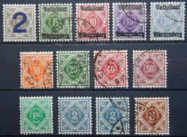 Württemberg ex. Kat. 133-158 */gest. 1919/22