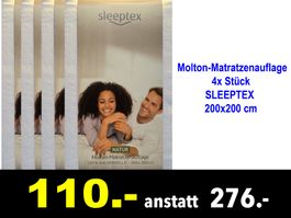 🔴  Molton-Matratzenauflage SLEEPTEX 4x Stück 200x200 cm /41