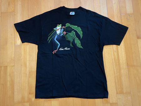 New Vintage 90s T-Shirt Double Print Frog Made in USA Sz XL