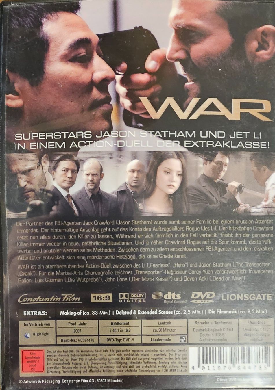 Tutti i DVDs: War – Usato da Wahlen b. Laufen venduto da Cg10 1