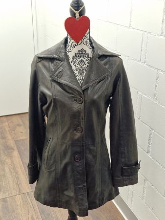Lederjacke dunkelbraun Christian Berg S guter Zustand