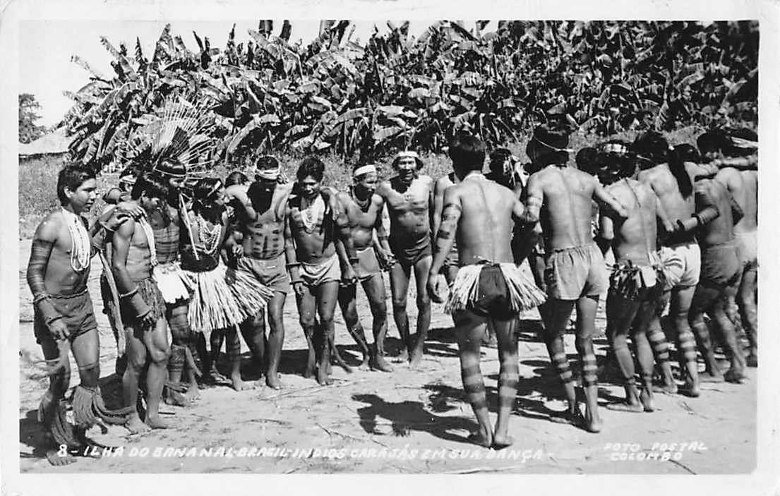 Cartoline postali: NATIVE Brazilian TRIBE - old interesting Postcard… – Usato da Lufingen venduto da TopAnsichtskarten