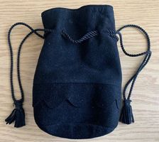 Antike kleine Beutel-Tasche aus Wildleder