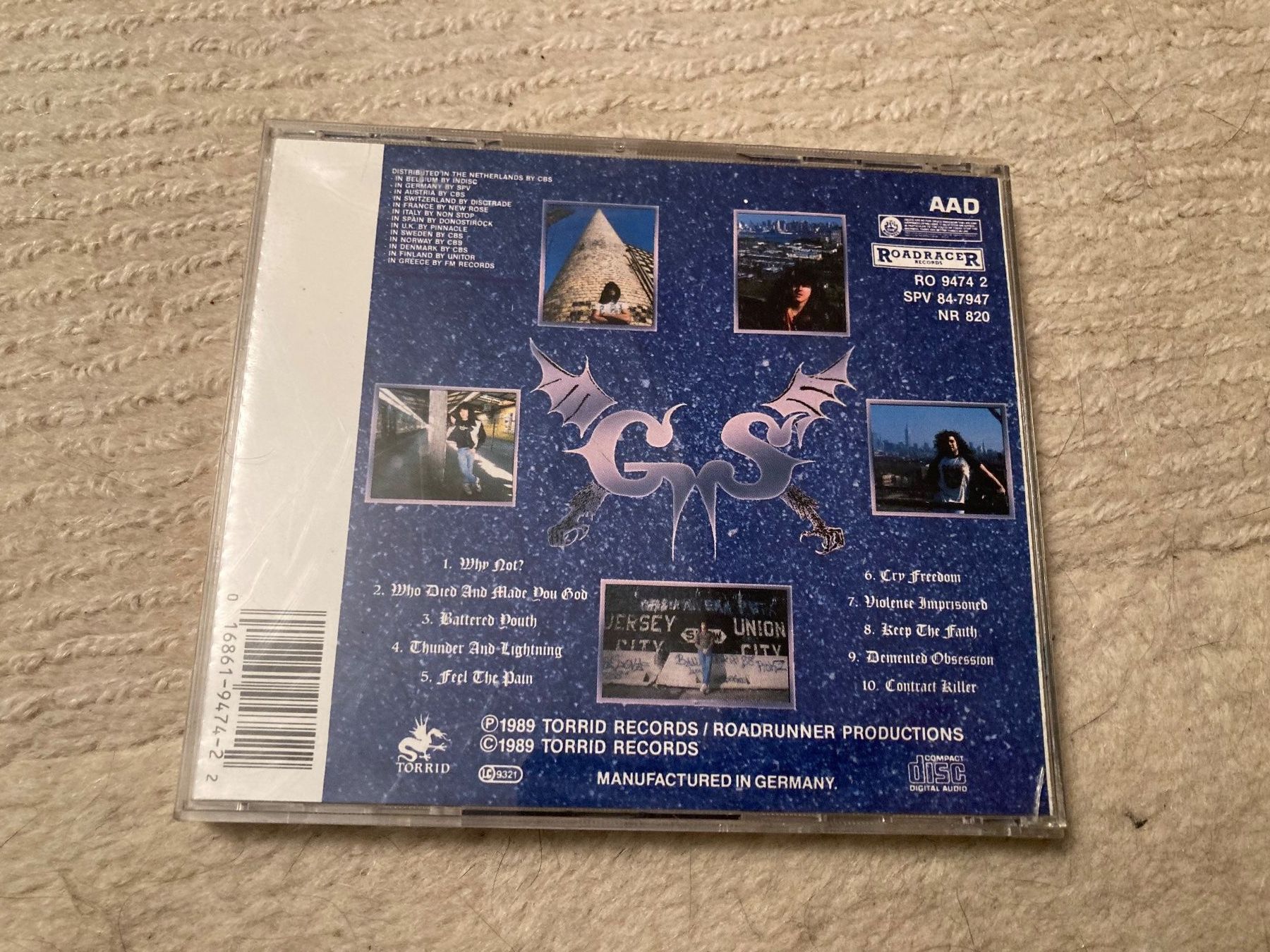 CD: Gothic Slam CD Just A Face In The Crowd, 1989 original – Usato da Wagenhausen venduto da Novafreund283 2