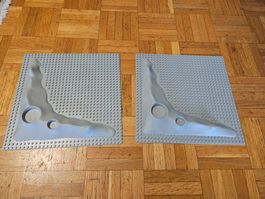 lego  3947a lot de 2 pièces  Light Gray Baseplate,