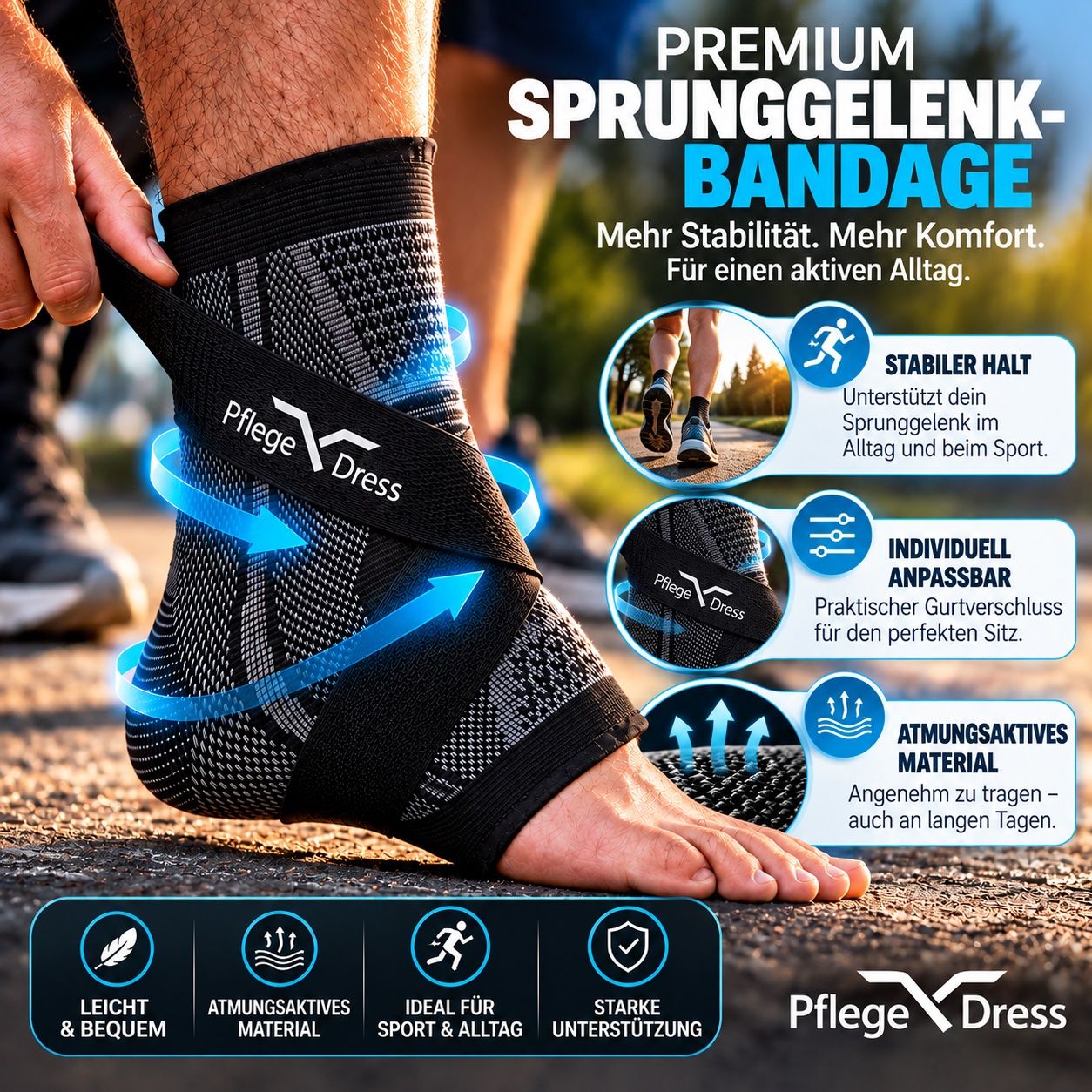 Schutz & Schoner: Premium Knöchelbandage mit Kompression Grösse M – Neu und originalverpackt aus Udligenswil von Doris-Mercedes 3