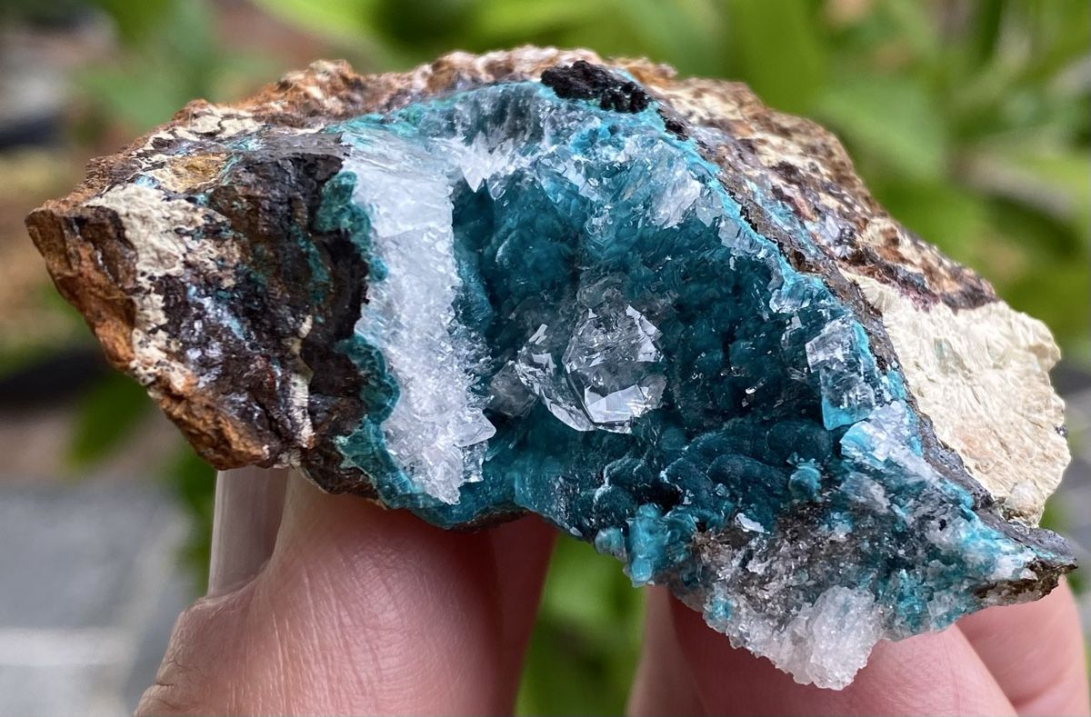 Mineralien & Heilsteine: Schöner Chrysokoll mit Calcit  – Gebraucht aus Selzach von 321compac 5