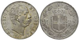 Italien, 2 Lire 1887 Roma