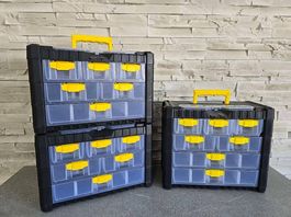 3 x Sortimentskasten Kleineteilemagazin Sortimentbox
