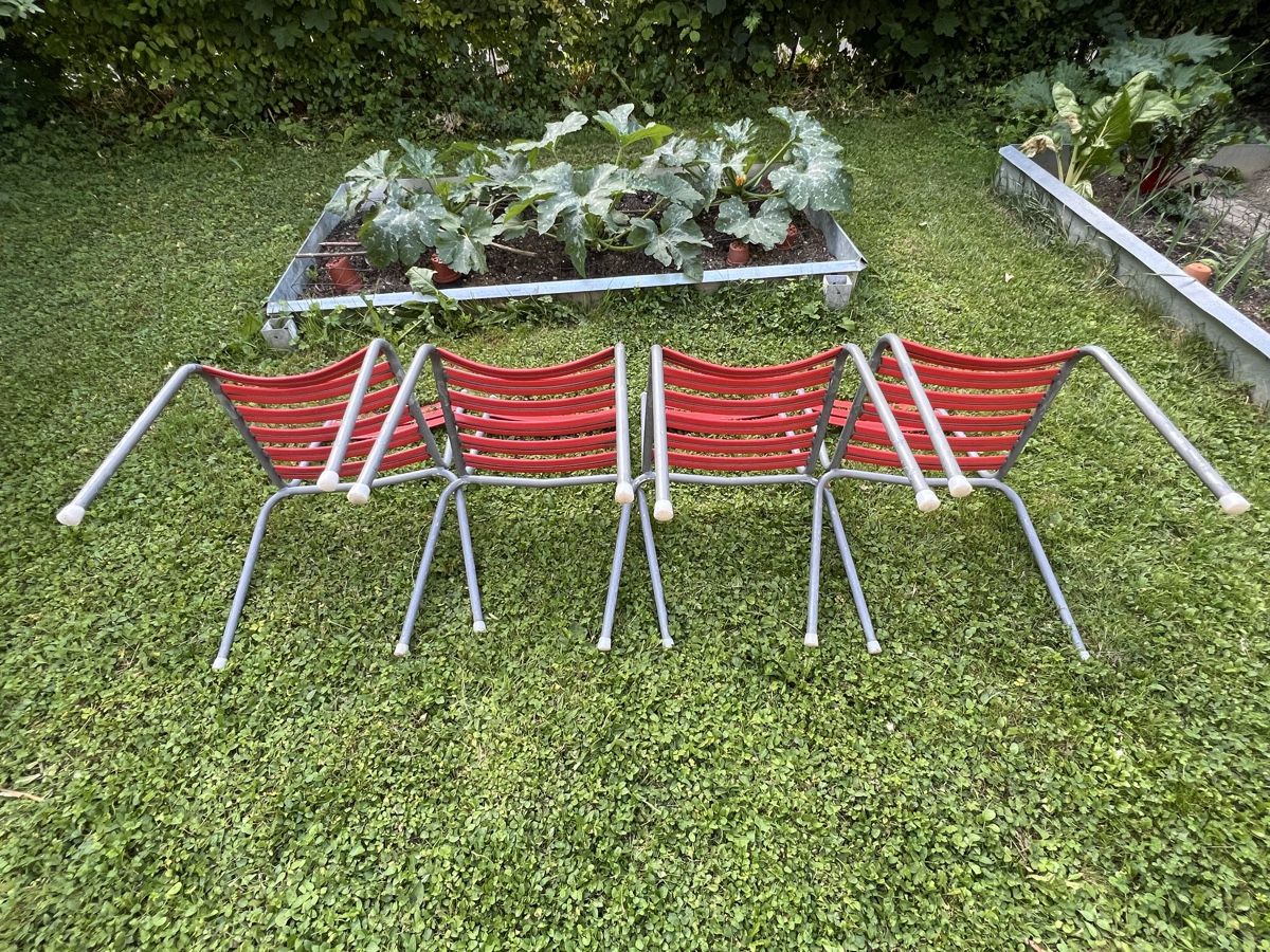 Sedie: Gartenstuhl rot (4 Stk.) – Usato da Zürich venduto da bernhard.jaeggi 2
