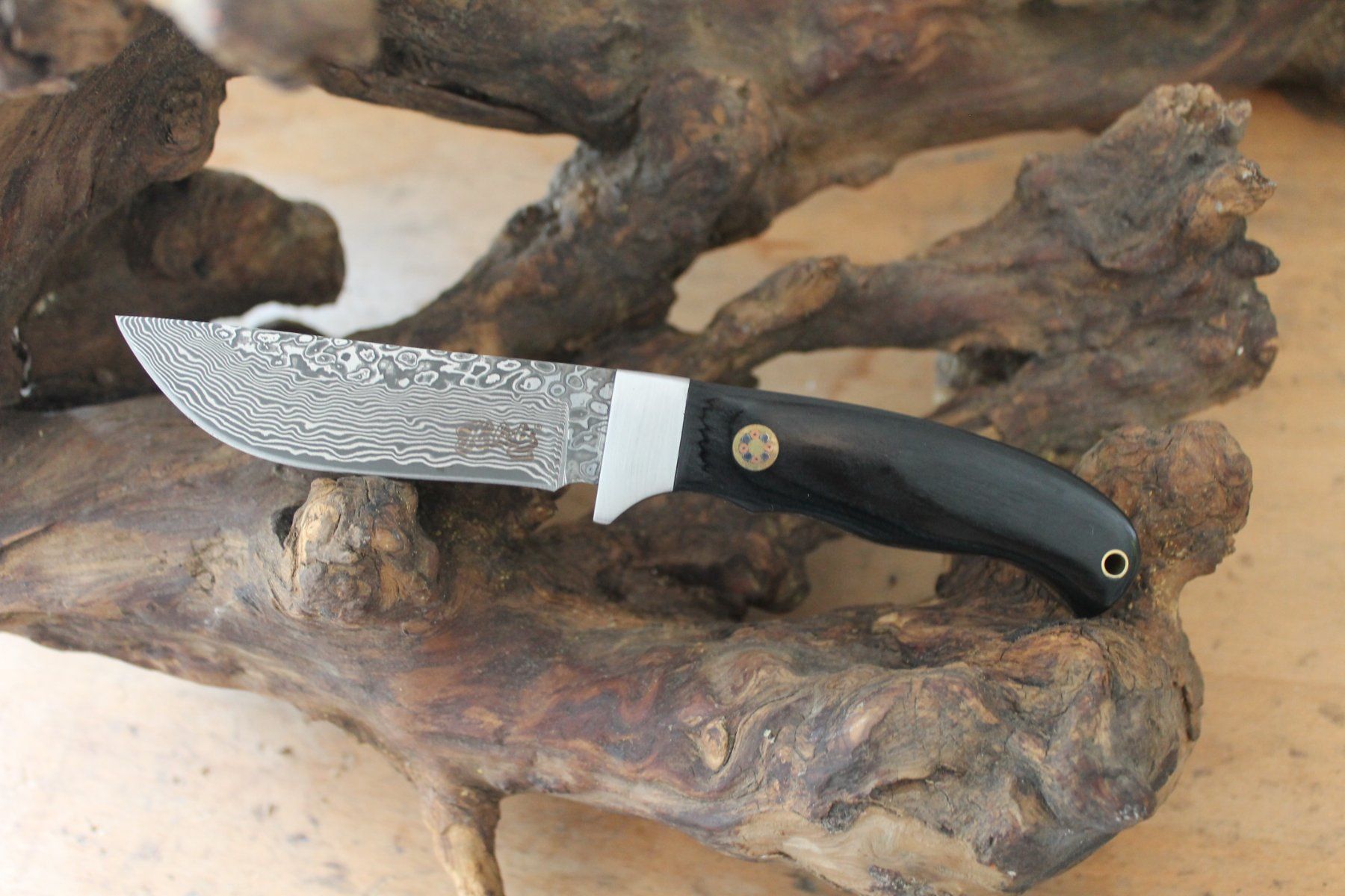 Herbertz Accessori: Herbertz Gürtelmesser Damast Pakkaholz – Nuovo (secondo la descrizione) da Lachen SZ venduto da ratata