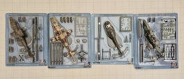 4 Hubschrauber Italeri 1/100 Apache, Mi 24, Iroquois, Huey