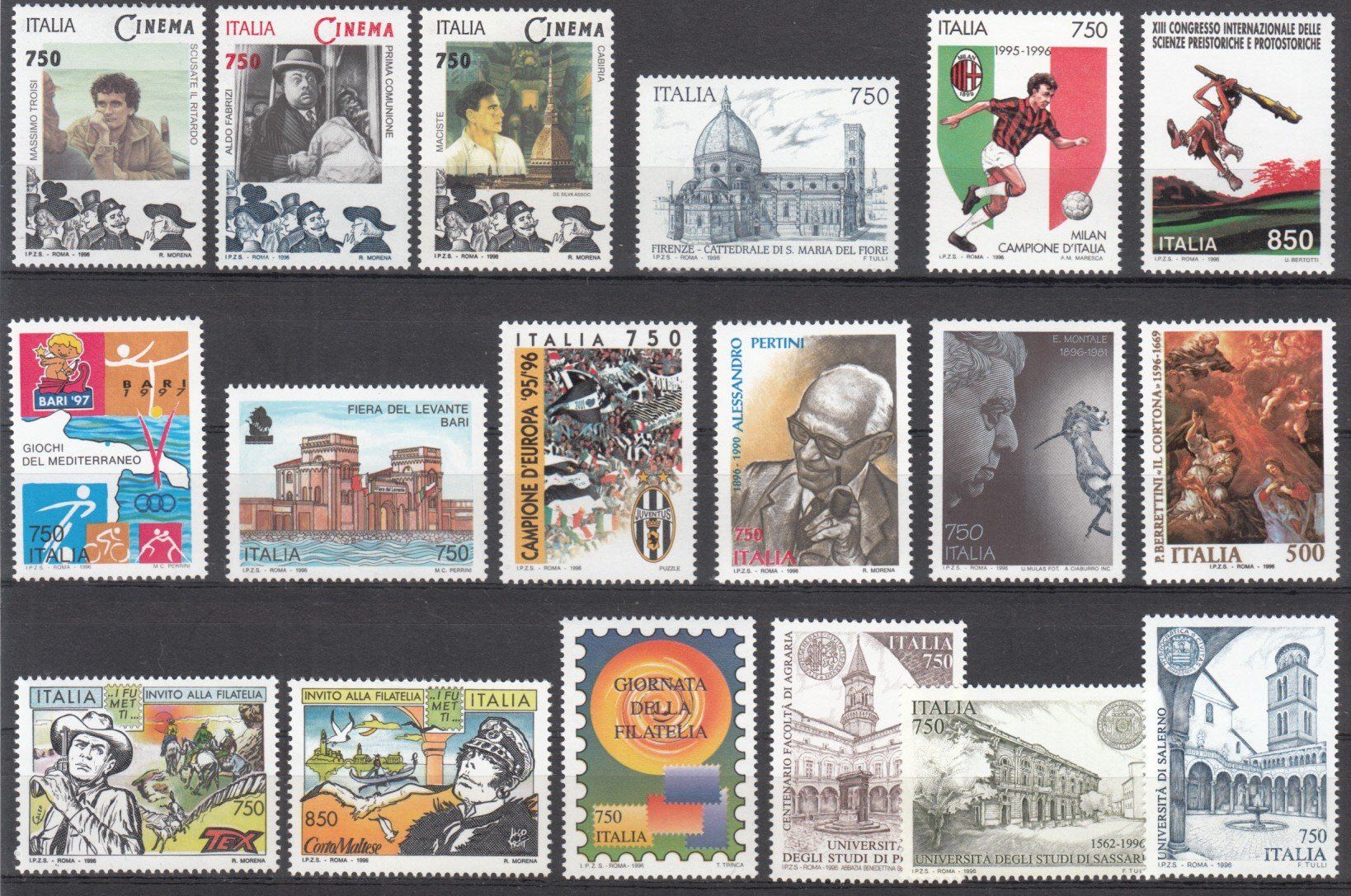 Tutti i francobolli: Italien 1996 postfrisch – Usato da Bürglen TG venduto da StampGraf 3