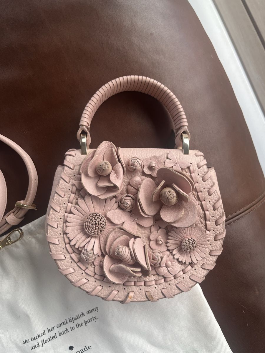 Kate Spade Borse da donna: Kate Spade Ledertasche, Handtasche, Rosa, Blumen – Nuovo (secondo la descrizione) da Habsburg venduto da franziska_81