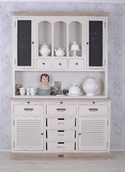 Credenze: Buffetschrank mit Tafelflächen weiss Landhausstil – Usato da Steinmaur venduto da Blondie5