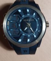 Stilvolle Police Herrenuhr mit Digitalanzeige, neuwertig