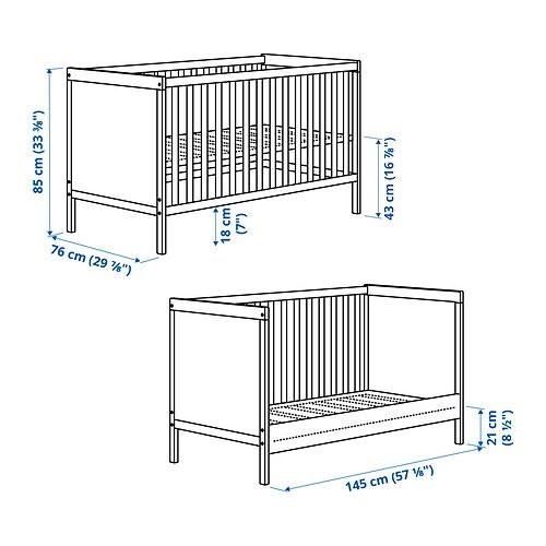Ikea Letti: SUNDVIK, Lit bébé 60x120 cm avec matelas et accessoires – Usato da Le Mont-sur-Lausanne venduto da elv_yyl8 8