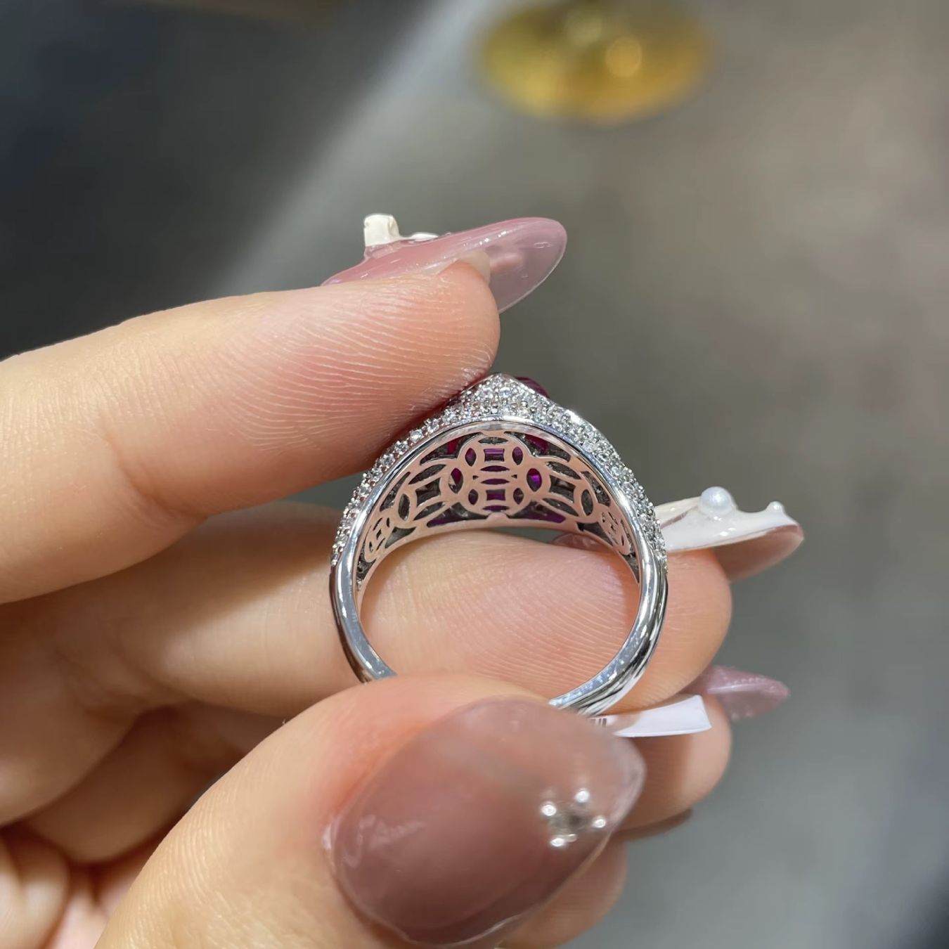 Anelli: Bague en argent avec pierre rose – Nuovo e nell'imballaggio originale da St-Maurice venduto da Sandrinette123 3