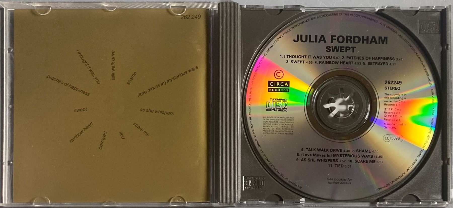 CDs: JULIA FORDHAM - SWEPT – D'occasion à Poliez-Pittet par Newtown-Records 2