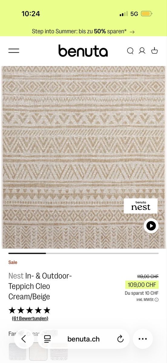 Tapis: Outdoor Teppich  – D'occasion à Baar par lavica05