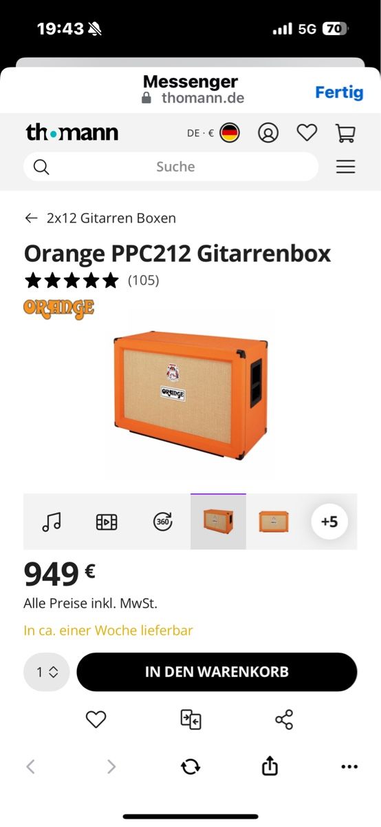 Amplificatori: Orange PPC212 – Usato da Hausen AG venduto da MiDaDa 3