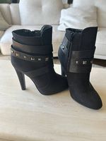 High Heels Stiefeletten, schwarz, 12 cm Absatz, Grösse 38