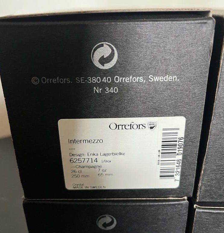 Bicchieri: Orrefors Intermezzo Champagne Glas Kristallglas - 4er Set – Nuovo (secondo la descrizione) da Münchenstein venduto da baselina 2